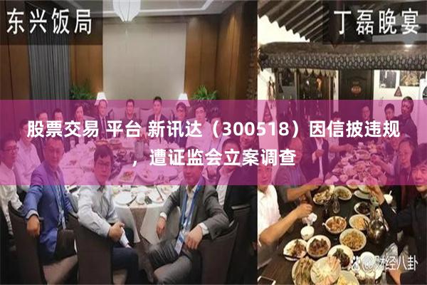 股票交易 平台 新讯达（300518）因信披违规，遭证监会立案调查